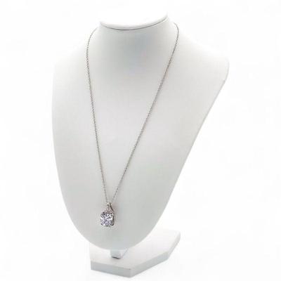 925 Sterling Silver and Cubic Zirconia Pendant Necklace