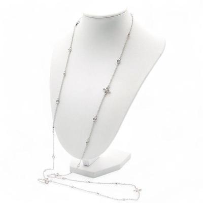 925 Sterling Silver Necklace with CZ Accents