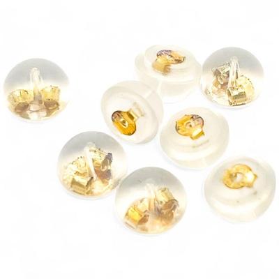 Four Pairs of 925 Sterling Silver and Rubber Earring Backs