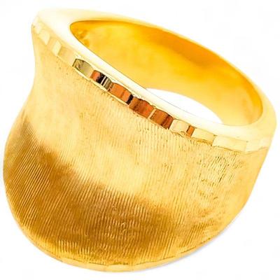 925 Italy Gold-Tone Statement Ring Size 8