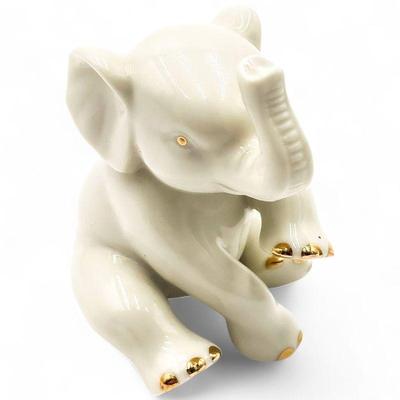 Lenox Bone China Elephant w/ Gold Trim