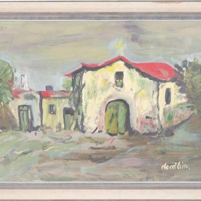 Mission San Fernando Rey de Espana Oil Painting by Mildred "Derdlin” Dickens