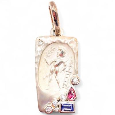 Seidengang 925 Sterling Silver Pendant with Gemstones