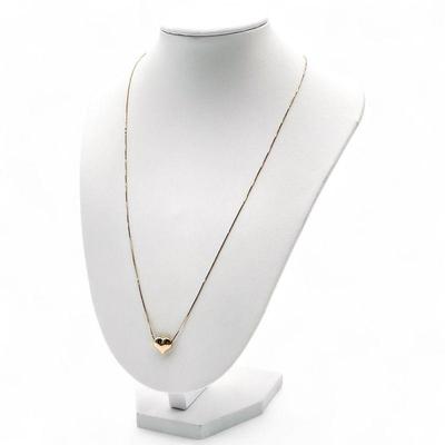 14K Gold Chain with Heart Pendant