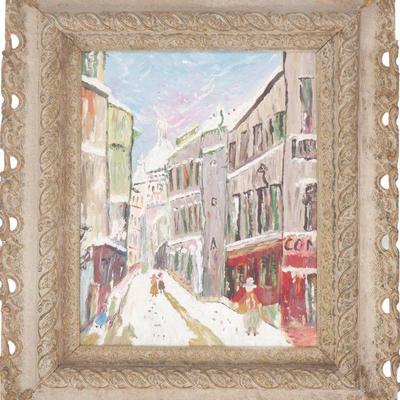 Impressionistic Oil Painting Reproduction After Utrillo