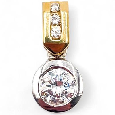 14K Gold and Diamond Pendant