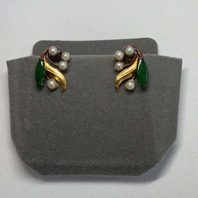 Marked 22k Gold Clip-On Earrings