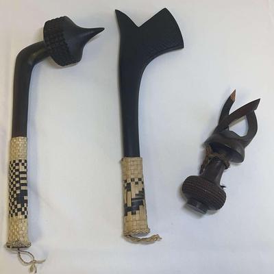  Hand Carved Fijian War Clubs