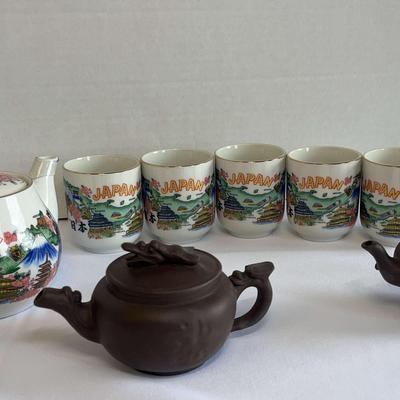 Japanese Clay Pots And Tea Set