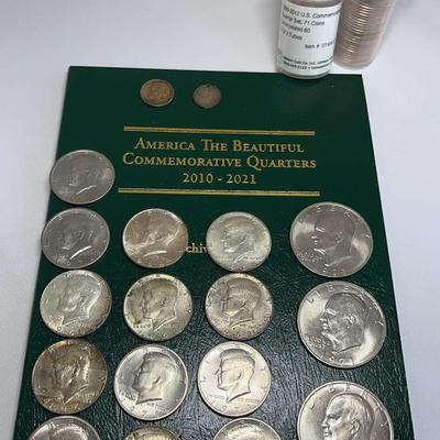 Vintage Coins Lot C- Half Dollars/ Half Dime