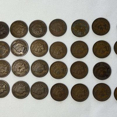 Vintage Coins Lot A- Indian Head Pennys