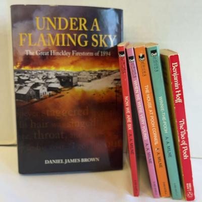 Winnie The Pooh Book Set & Under A Flaming Sky Hardback