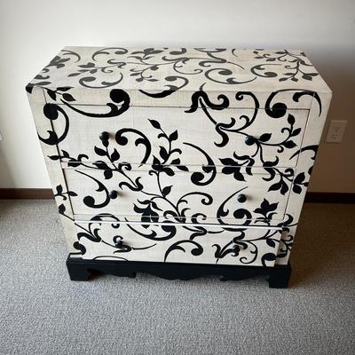 Black and White Cabinet/Dresser (Lot A)