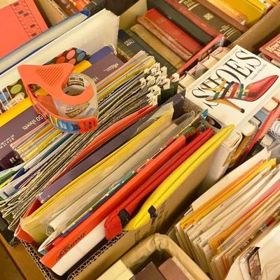 more books 10 linear feet, envelopes, office supplies
