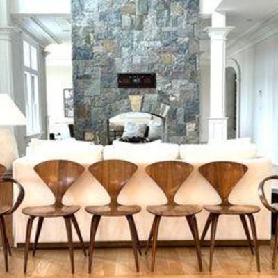 MID CENTURY NORMAN CHERNER CHAIRS /  SET 8 