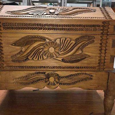 #2033 • Carved Trunk on Stand
