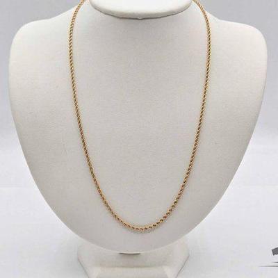 #708 • 14k Gold Rope Chain, 9.2g
