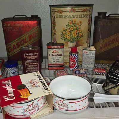 #2354 • (23) Metal & Tin Containers
