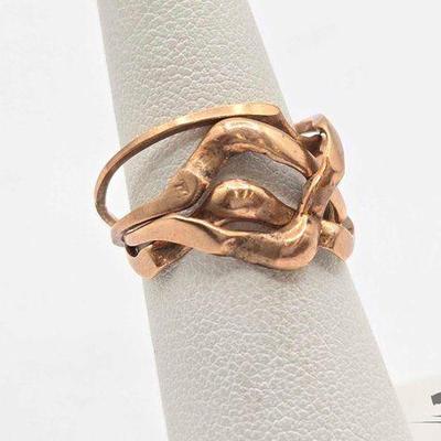 #722 • 14k Gold Puzzle Ring, 4.1g
