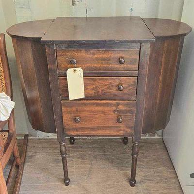 #4906 • Small Desk Full of Sewing Supplies
