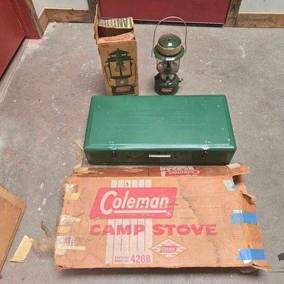 #2242 • Coleman Camp Stove and Lamp
