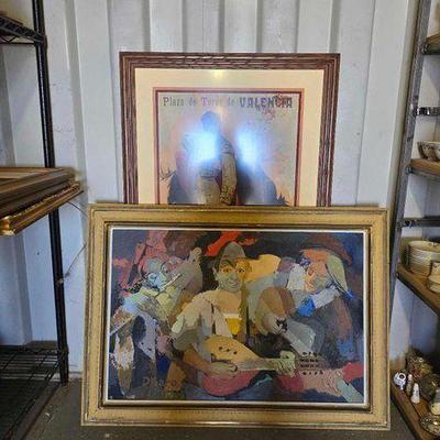 #5036 • (1) Framed Painting and (1) Framed Print
