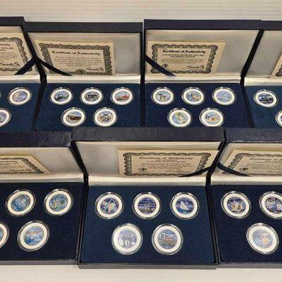 #1506 • (7) Colorized Statehood Quarter Dollars Collection
