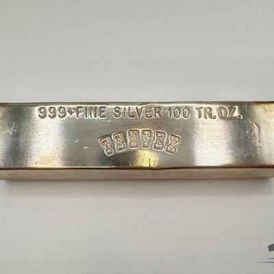 #1252 • .999 Fine Silver 100 TR. OZ. Tentex Bar
