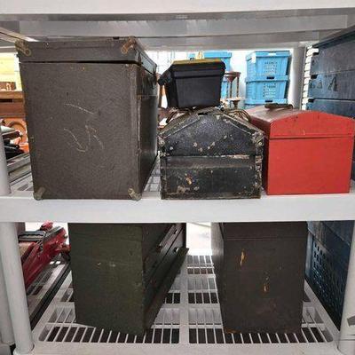 #2210 • (6) Tool Boxes and Tools
