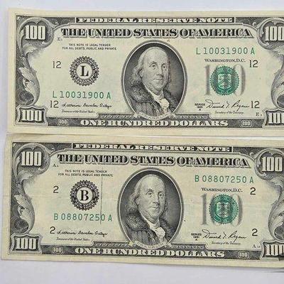 #1526 • (2) 1981 $100 Bills

