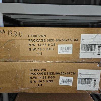 #13810 • NEW!!! (2) Luoxiao Square Coffee Table Walnut & Black

