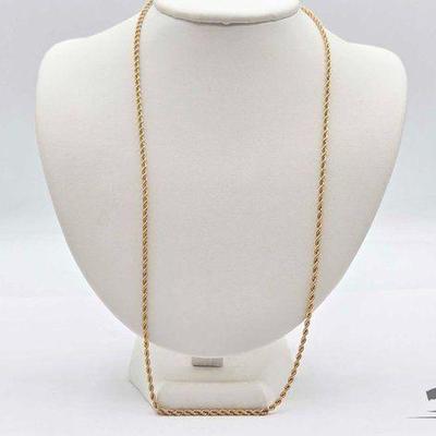 #704 • 14k Gold Rope Chain, 12.9g
