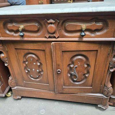 #2058 • Wooden & Marble Buffet

