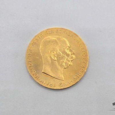 #1210 • 1915 Australian 100 Corona Gold Coin, 33.8g
