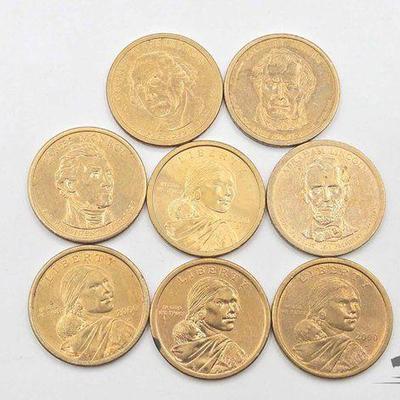 #1510 • (8) Presidential & Sacagawea Dollar Coins
