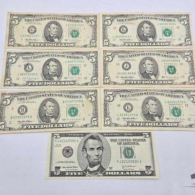 #1536 • (7) $5 Bills
