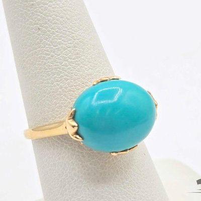 #732 • Sleeping Beauty Turquoise Cocktail Ring, 3.2g
