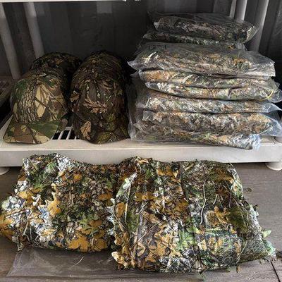 #13790 • NEW!!! Camouflage Velcro Hats, Pants and Long Sleeve Top Set
