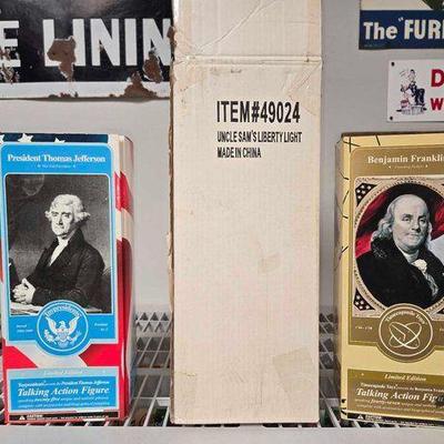 #2348 • Uncle Sam Liberty Light & (2) U.S. Talking Action Figures
