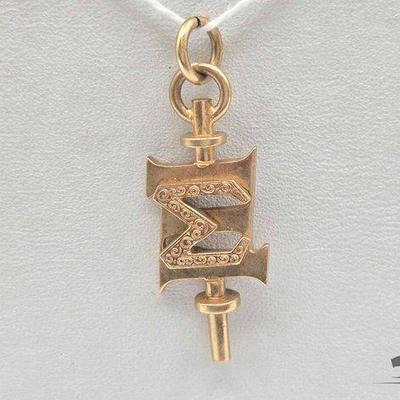 #820 • 10k Gold Sigma XI Pendant, 3.2g

