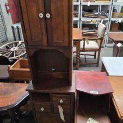 #2030 • Spice Cabinet and Wooden Table
