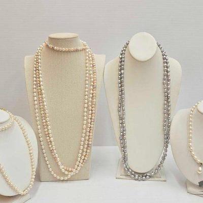 #1032 • (7) Pearl Necklaces, 433g
