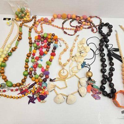 #1054 • Wooden and Shell Necklaces & Bracelets
