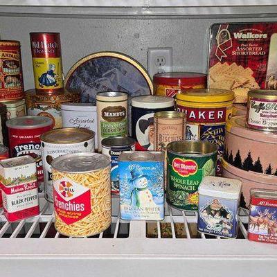 #2352 • (35) Tin & Metal Food Canisters
