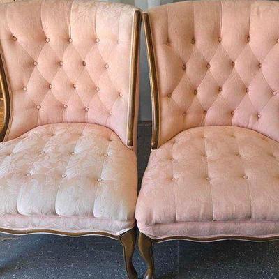 #5004 • (2) Pink Accent Chairs
