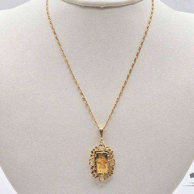 #1226 • Gold Bar with 14k Bezel Chain, 5.8g
