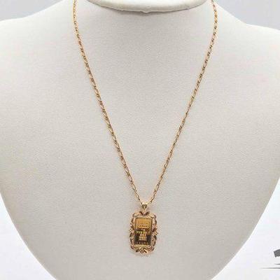#1228 • Gold Bar with 14k Bezel Chain, 4.9g
