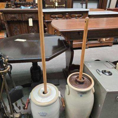 #2082 • (2) Butter Churns
