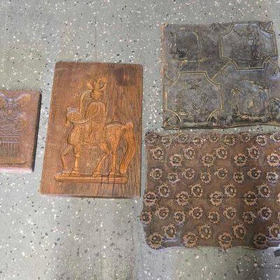 #5032 • (4) Wood Carved Wall Decor Peices
