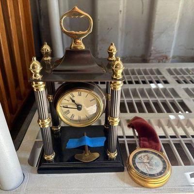 #7524 • Bombay Mantel Clock & Pocket Watch
